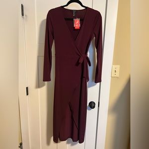 Forever 21 long sleeve wrap dress